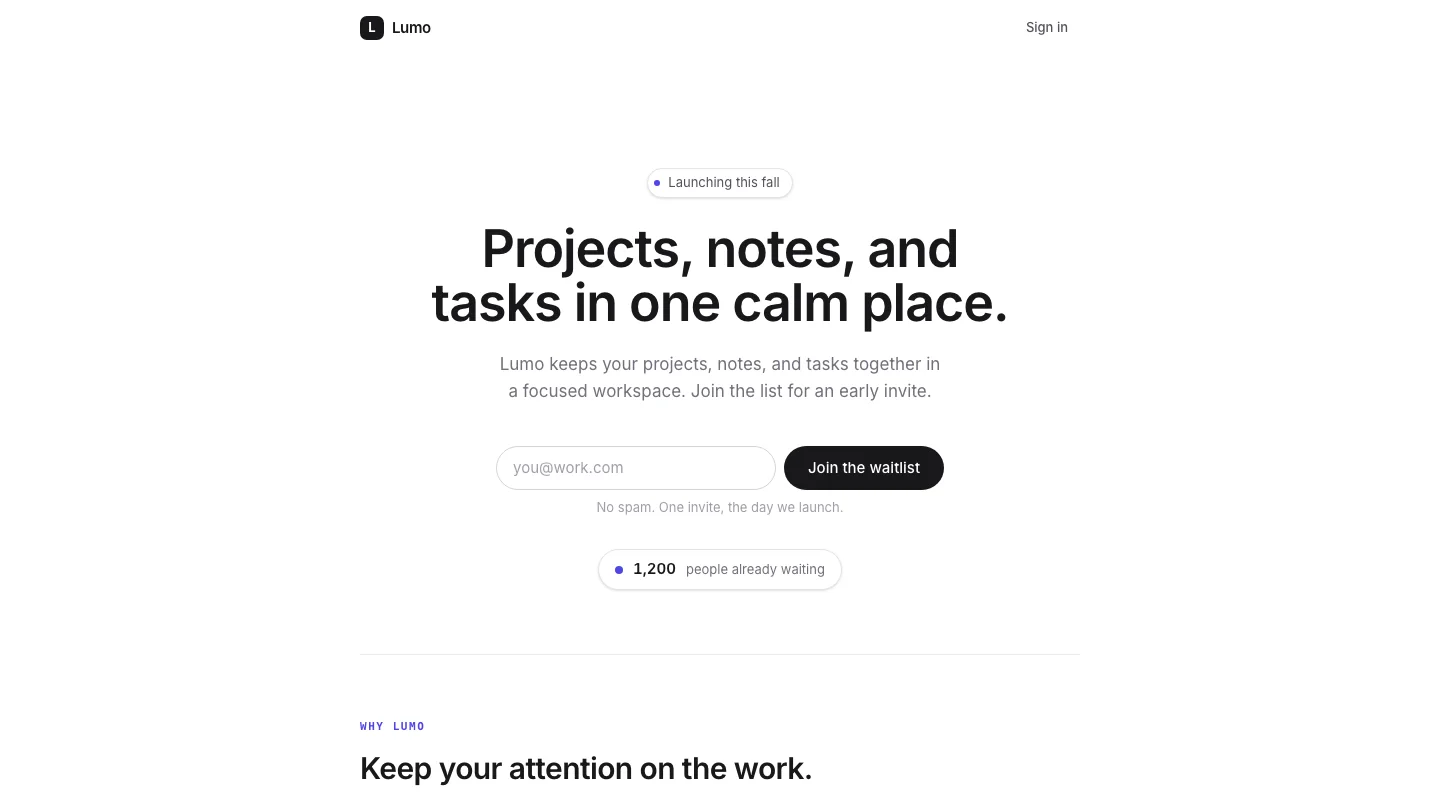 Pylon workspace starter with sign-in and a waitlist form